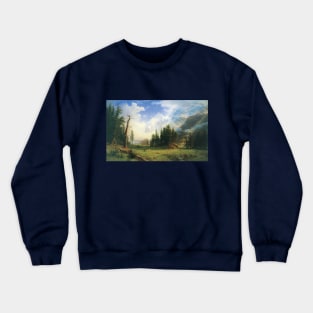 Mountain Landscape by Albert Bierstadt Crewneck Sweatshirt